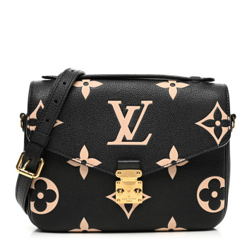 LOUIS VUITTON Empreinte Monogram Giant Pochette Metis Black Beige