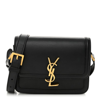 SAINT LAURENT Smooth Calfskin Small Solferino Satchel Black