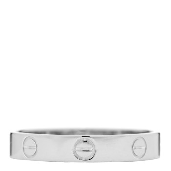 CARTIER 18K White Gold 3.5mm LOVE Wedding Band Ring 58 8.25