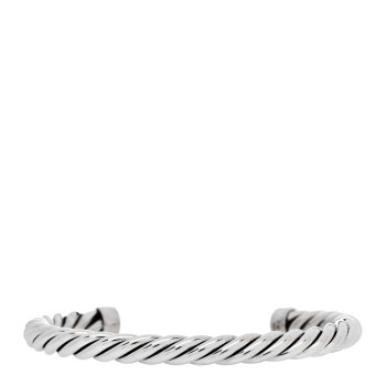 DAVID YURMAN Sterling Silver Onyx 6mm Cable Classic Cuff Bracelet