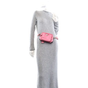PRADA Tessuto Nylon Saffiano Brique Crossbody Bag Re-Edition 2005 Begonia