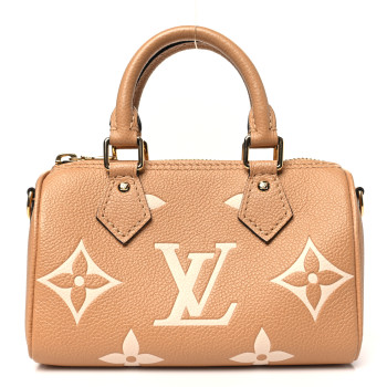 LOUIS VUITTON Empreinte Monogram Giant Nano Speedy Arizona Creme