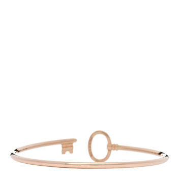 TIFFANY 18K Rose Gold Keys Wire Bracelet