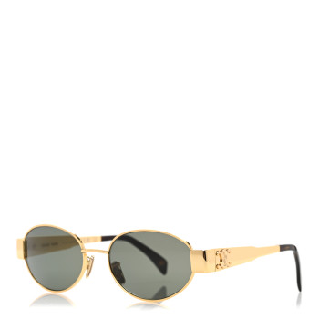 CELINE Metal Triomphe 01 Sunglasses CL40235U Gold Green
