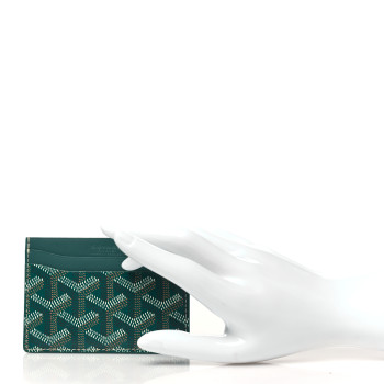 GOYARD Goyardine Saint Sulpice Card Holder Green