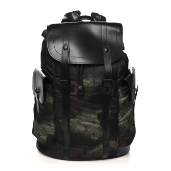 LOUIS VUITTON Nylon Monogram Camouflage Christopher PM Backpack