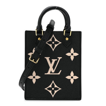 LOUIS VUITTON Empreinte Monogram Giant Petit Sac Plat Black Beige