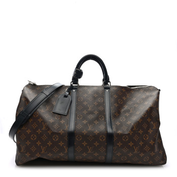 LOUIS VUITTON Monogram Macassar Keepall Bandouliere 55