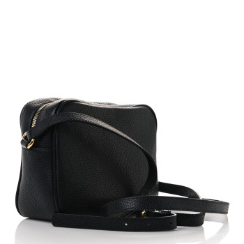 GUCCI Pebbled Calfskin Small Soho Disco Bag Black