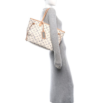 LOUIS VUITTON Monogram Jacquard Neverfull MM Multicolor Beige