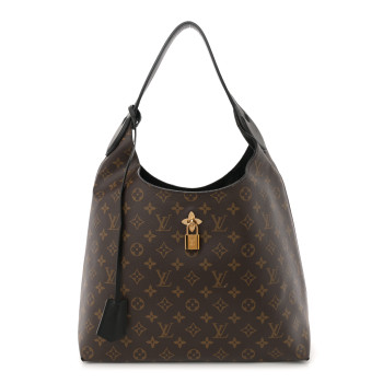 LOUIS VUITTON Monogram Flower Hobo Black