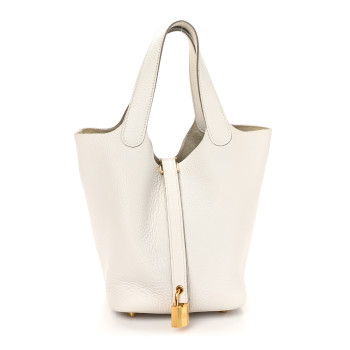 HERMES Taurillon Clemence Picotin Lock 18 PM Nata