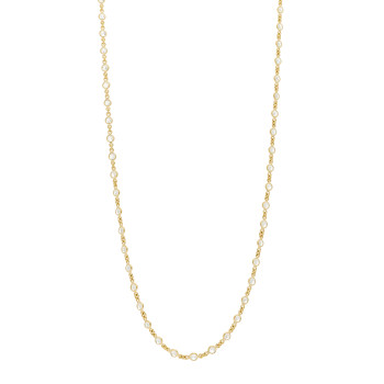TEMPLE ST. CLAIR 18K Yellow Gold Diamond White Sapphire Chain Necklace