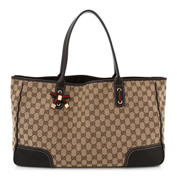 GUCCI Monogram Large Princy Tote Dark Brown