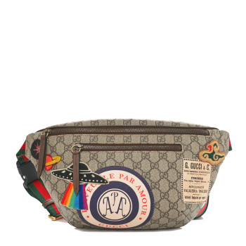 GUCCI GG Supreme Monogram Courrier Belt Bag Beige New Acero