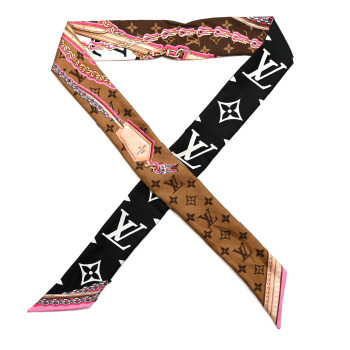 LOUIS VUITTON Silk Ultimate Monogram BB Bandeau Black