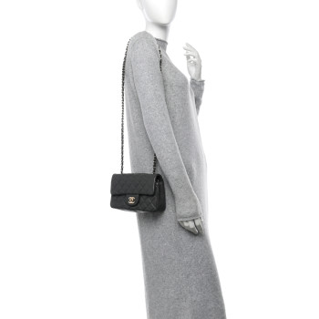 CHANEL Lambskin Quilted Mini Rectangular Flap Dark Grey
