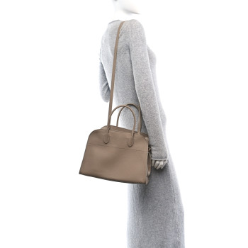 THE ROW Matte Grained Calfskin Soft Margaux 12 Silk