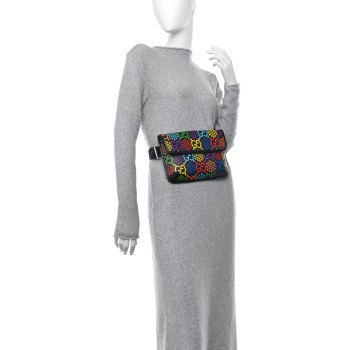 GUCCI GG Supreme Monogram Psychedelic Slim Belt Bag Black GUCCI GG Supreme Monogram Psychedelic Slim Belt Bag Black