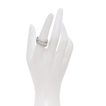 HERMES 18K White Gold Diamond MM Etriviere Ring 54 7