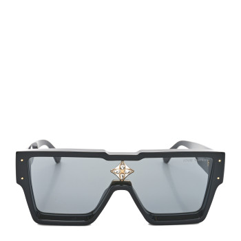 LOUIS VUITTON Acetate Swarovski Crystal Cyclone Sunglasses Z1547W Black