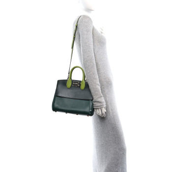 SALVATORE FERRAGAMO Calfskin The Studio Bag Pine Absinthe