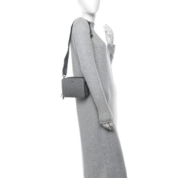 CHRISTIAN DIOR Oblique Zipped Pouch With Strap Pouch Grey
