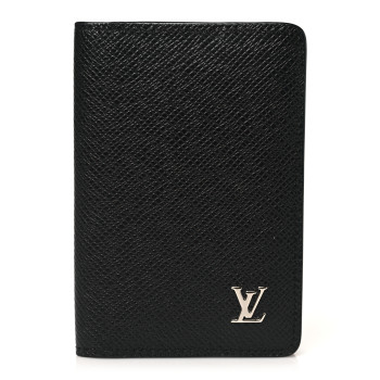 LOUIS VUITTON Taiga Pocket Organizer NM Black