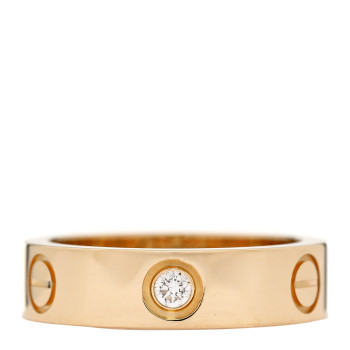 CARTIER 18K Yellow Gold 3 Diamond 5.5mm LOVE Ring 56 7.5 CARTIER 18K Yellow Gold 3 Diamond 5.5mm LOVE Ring 56 7.5