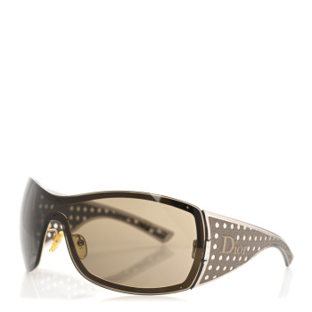 CHRISTIAN DIOR Quadrille Sunglasses Gold Beige