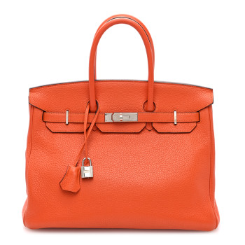 HERMES Togo Birkin 35 Orange