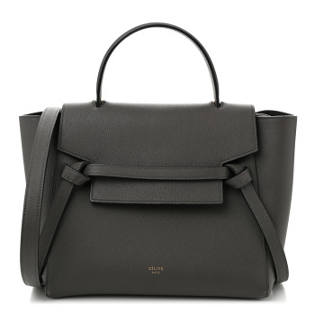 CELINE Grained Calfskin Micro Belt Bag Grey