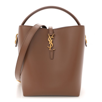 SAINT LAURENT Shiny Calfskin Le 37 Bucket Bag Fox
