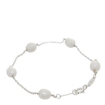 TIFFANY Sterling Silver Freshwater Cultured Pearl Elsa Peretti Pearls By The Yard Bracelet