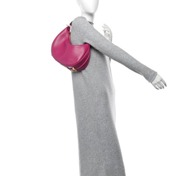 FENDI Vitello Grace Matte Small Fendigraphy Hobo Bag Ciclamino Pilar