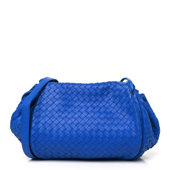 BOTTEGA VENETA Nappa Intrecciato Messenger Bag Blue