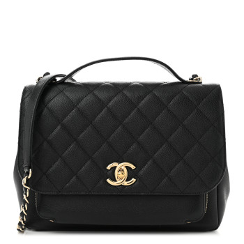 CHANEL Caviar Quilted Large Business Affinity Flap Black