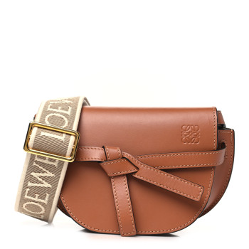 LOEWE Calfskin Jacquard Mini Gate Dual Bag Tan LOEWE Calfskin Jacquard Mini Gate Dual Bag Tan