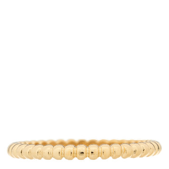 VAN CLEEF & ARPELS 18K Yellow Gold Small Perlee Ring 56 7.5