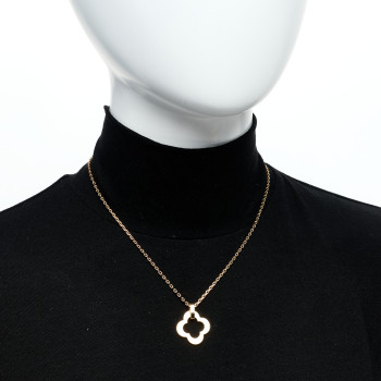 VAN CLEEF & ARPELS 18K Yellow Gold Byzantine Alhambra Pendant Necklace