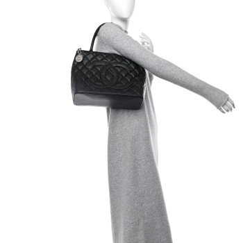 CHANEL Caviar Quilted Medallion Tote Black