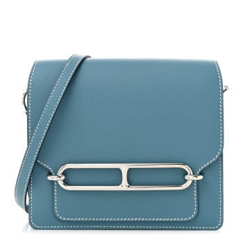 HERMES Evercolor Mini Sac Roulis New Blue Jean