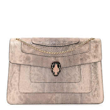BULGARI Metallic Karung Serpenti Forever Crossbody Rosa Di Francia