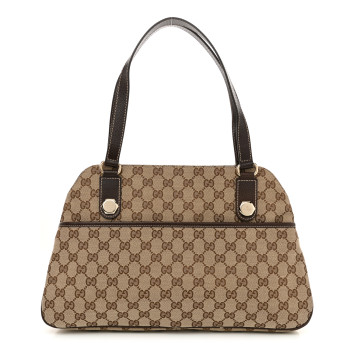 GUCCI Monogram Medium Charmy Shoulder Bag Brown