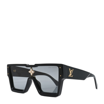 LOUIS VUITTON Acetate Swarovski Crystal Cyclone Sunglasses Z1547W Black