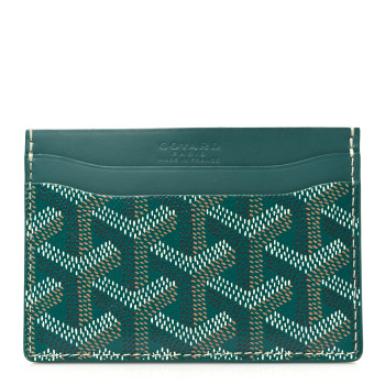 GOYARD Goyardine Saint Sulpice Card Holder Green