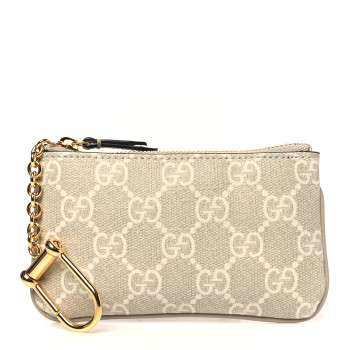 GUCCI GG Supreme Monogram Key Case Beige Mystic White Oatmeal