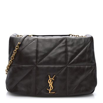 SAINT LAURENT Lambskin Matelasse Monogram Large Jamie 4.3 Dark Sweet Chocolate
