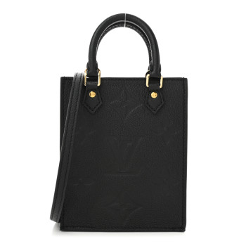 LOUIS VUITTON Empreinte Monogram Giant Petit Sac Plat Black