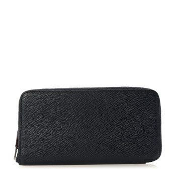 HERMES Epsom Silk'In Wallet Bleu Indigo Rouge De Coeur